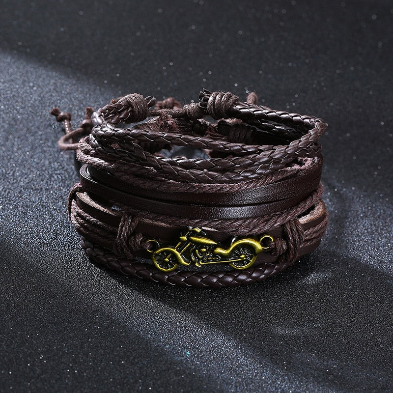 Vnox 4Pcs/ Set Braided Wrap