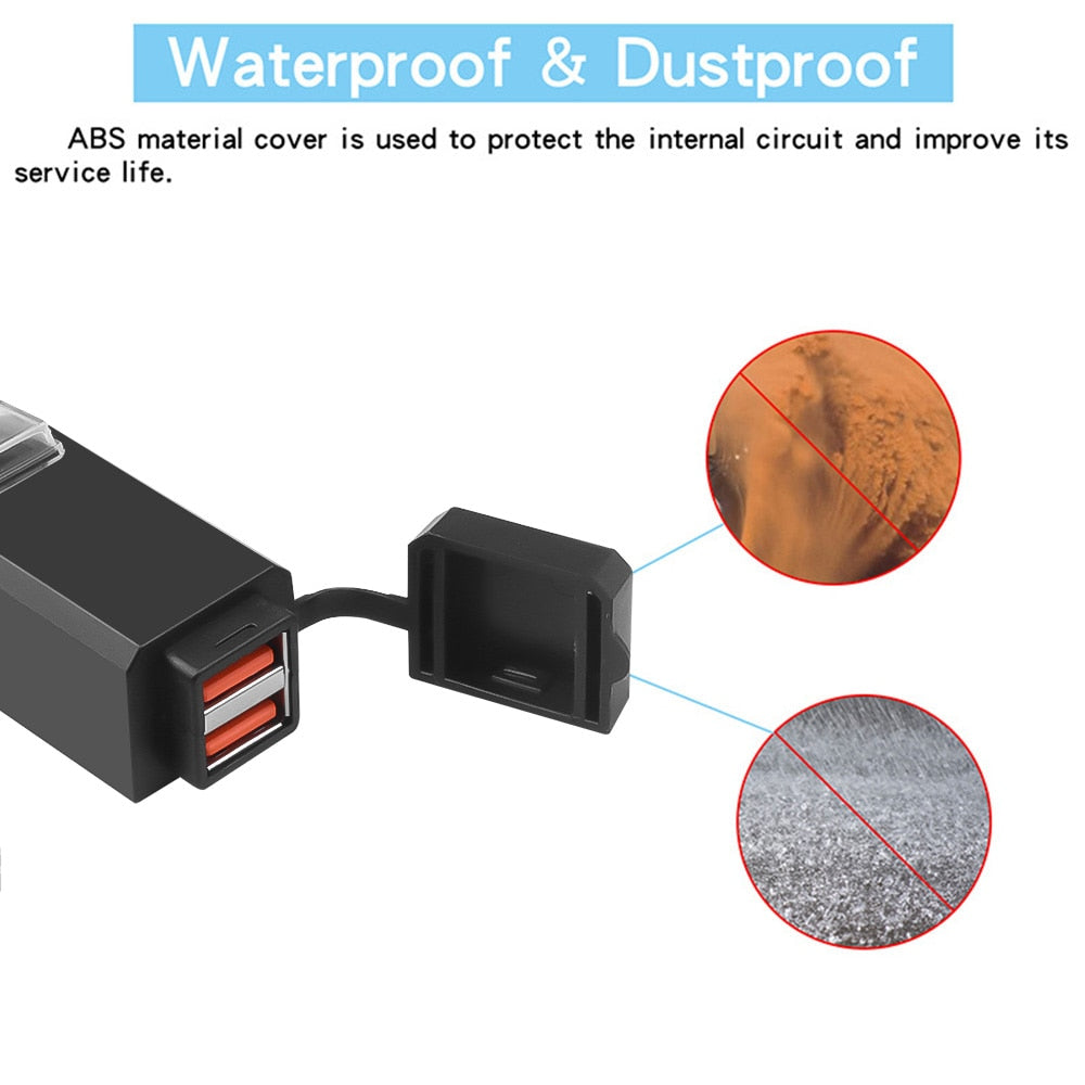 Handlebar Dual USB ports Changer