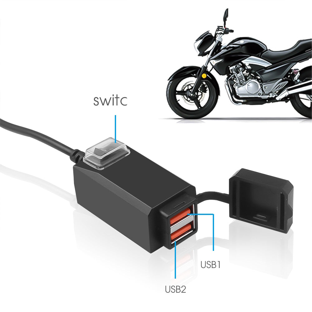 Handlebar Dual USB ports Changer