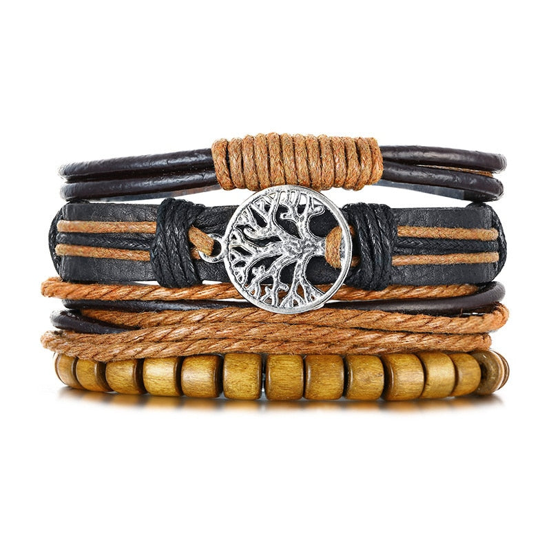 Vnox 4Pcs/ Set Braided Wrap