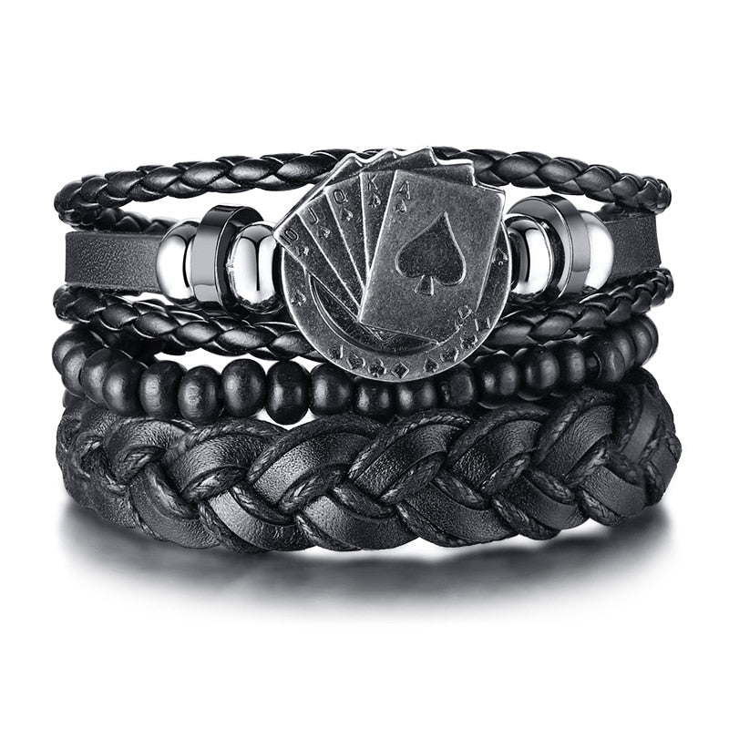 Vnox 4Pcs/ Set Braided Wrap