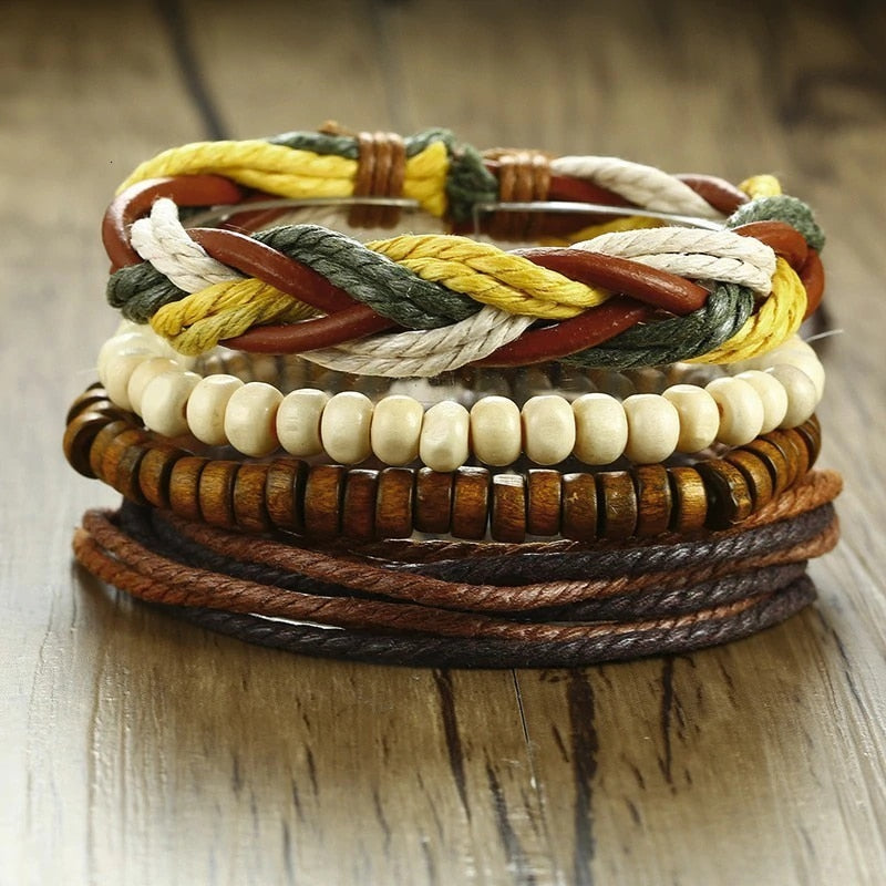 Vnox 4Pcs/ Set Braided Wrap