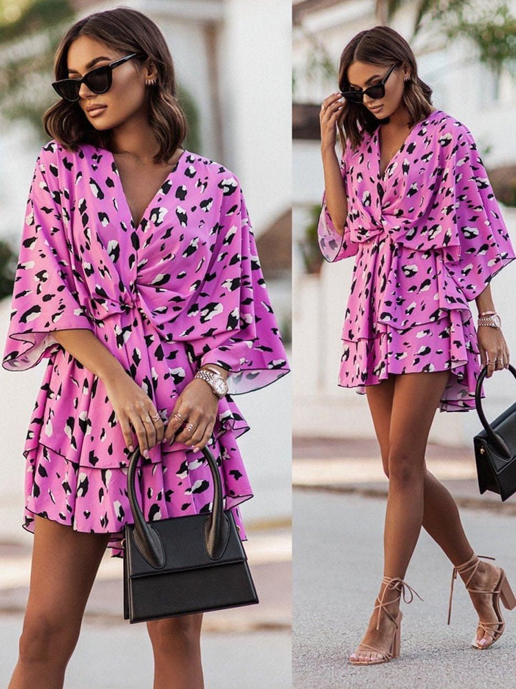 Casual V Neck Dress