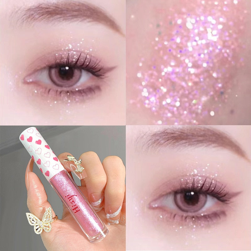 Liquid Eye Shadow Monochromatic Glitter Brighten