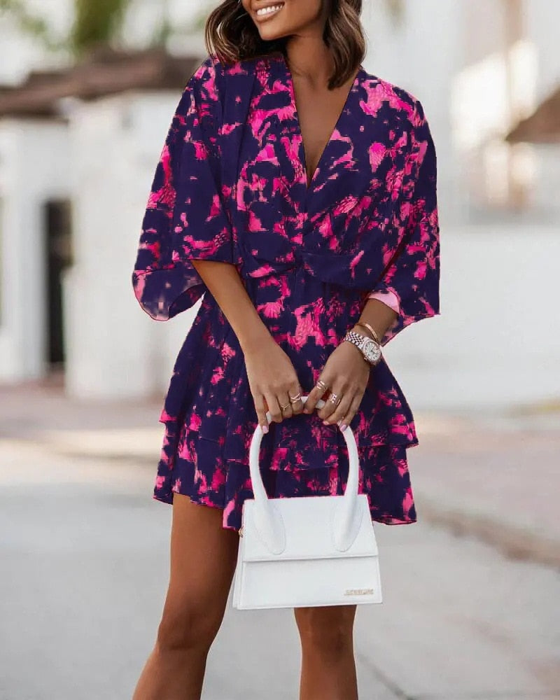 Casual V Neck Dress