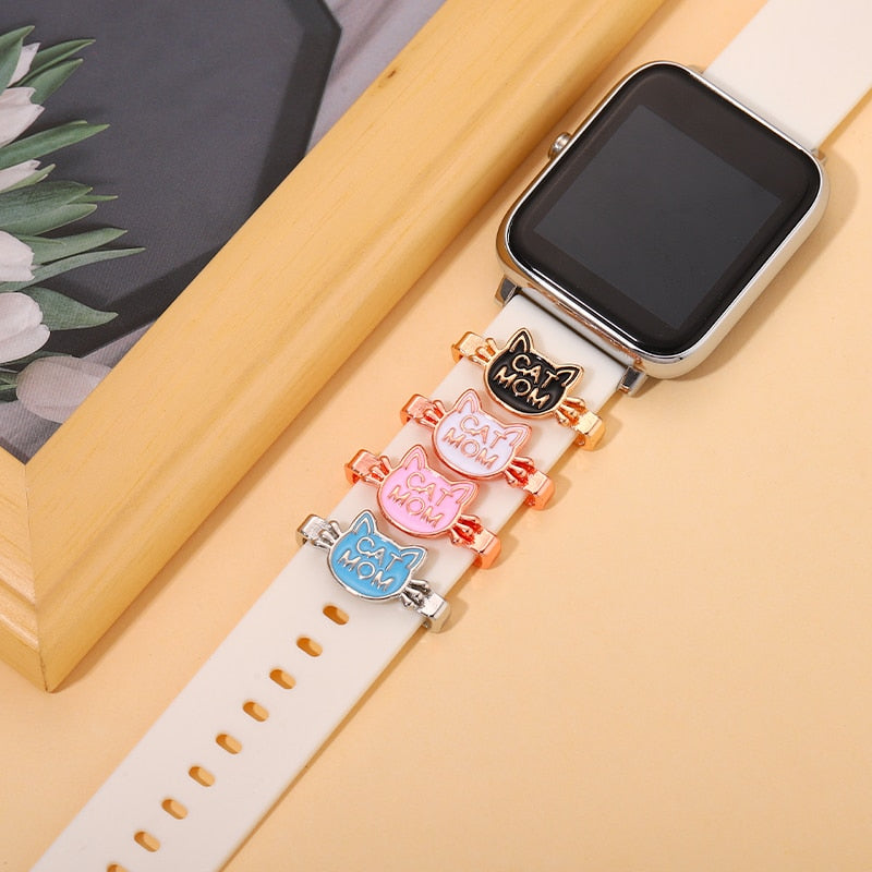 Cat Mom Cartoon Watchband Charms