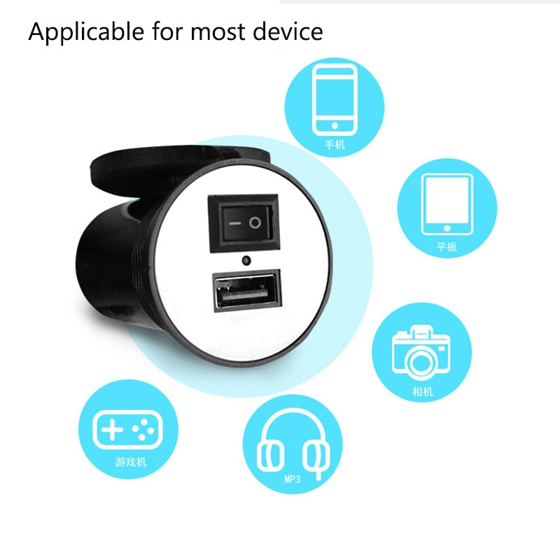 Motorcycle Handlebar USB Charger
