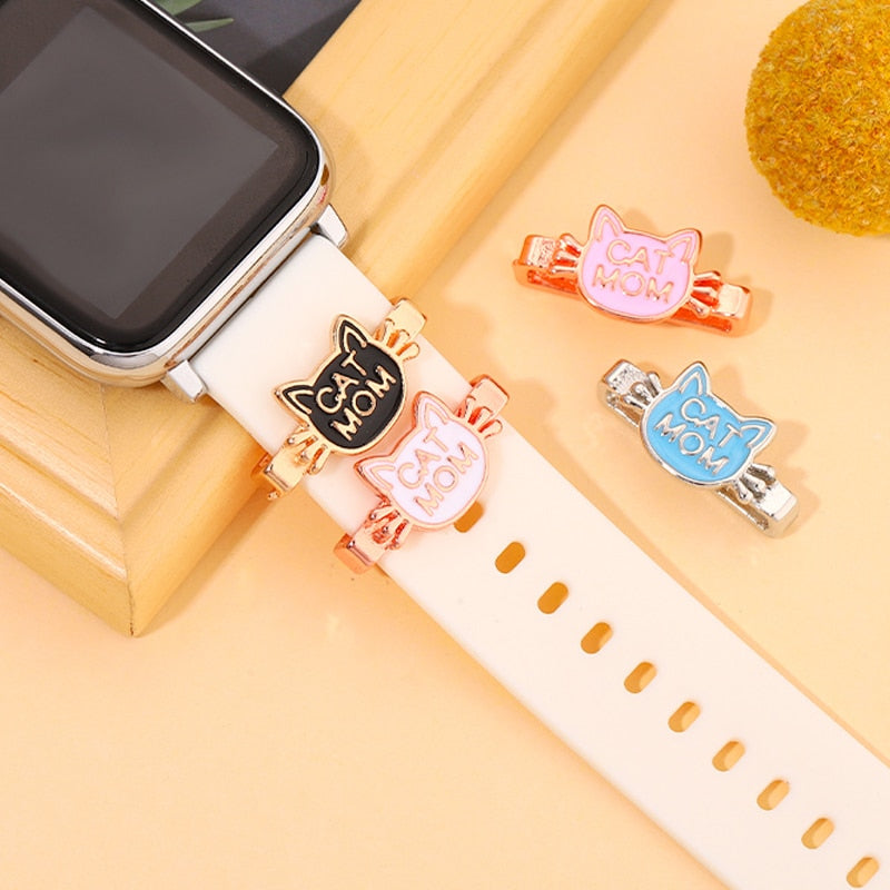 Cat Mom Cartoon Watchband Charms