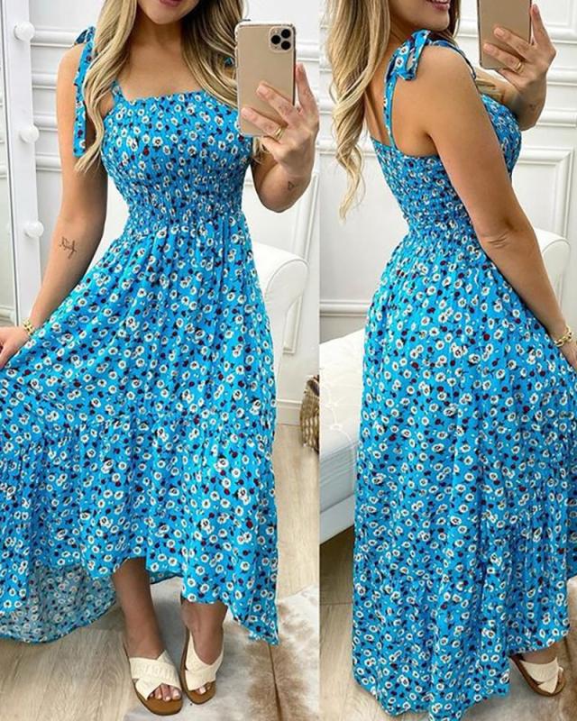 Spaghetti Strap Floral Dress