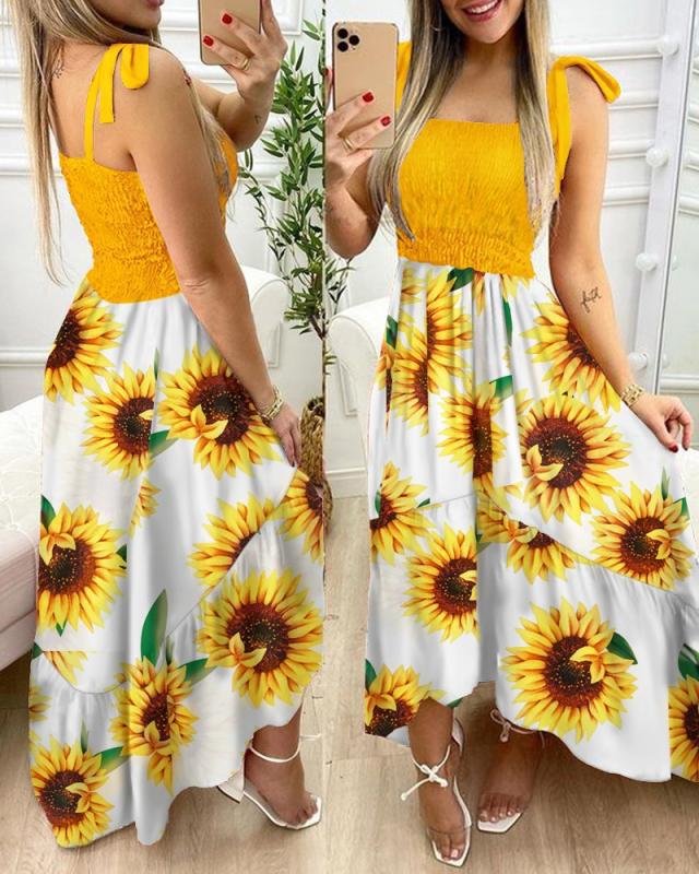 Spaghetti Strap Floral Dress