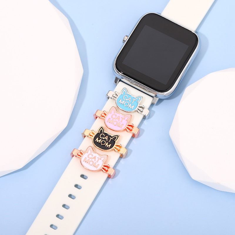Cat Mom Cartoon Watchband Charms