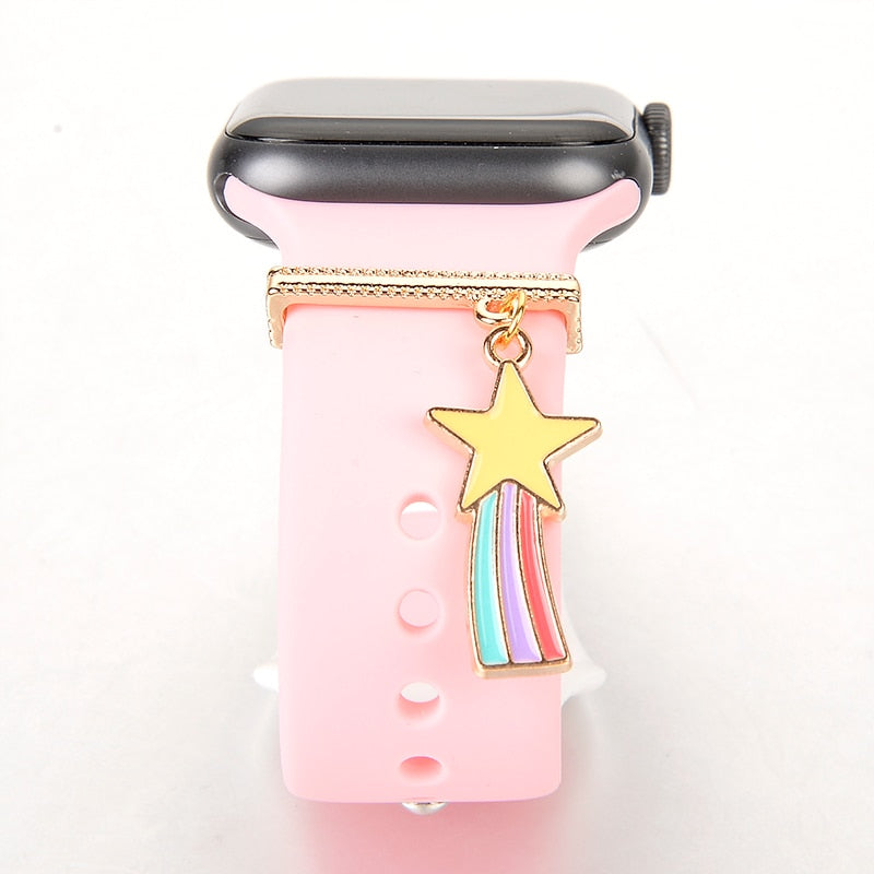 Rainbow Snowflake Smart Watch Charms