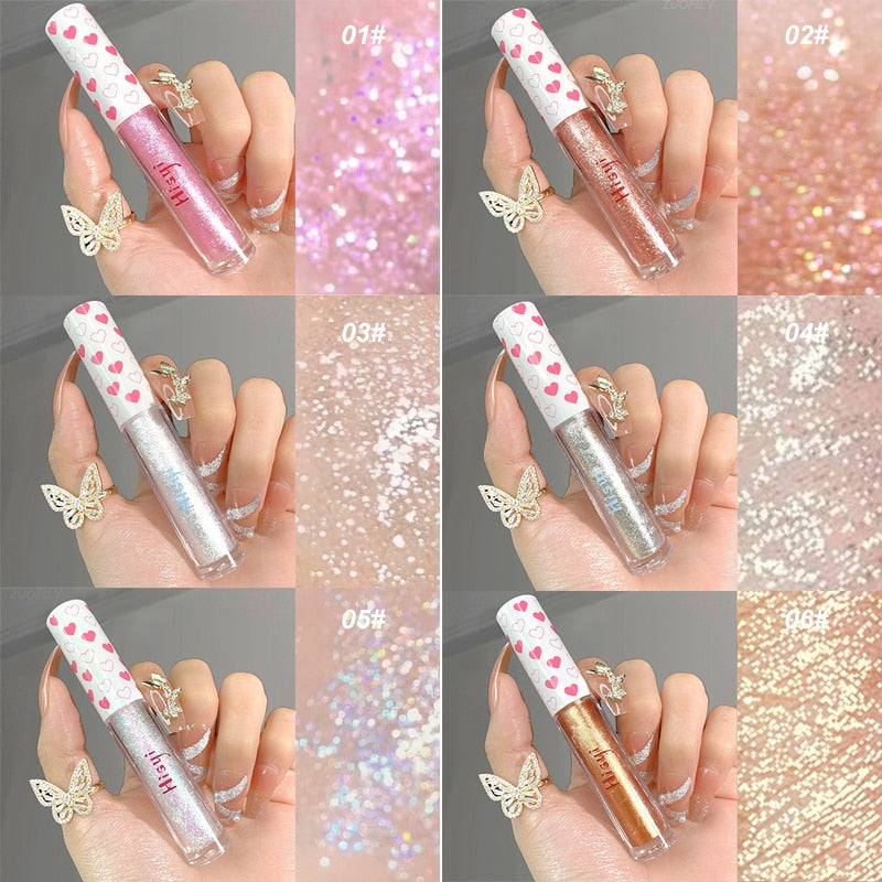 Liquid Eye Shadow Monochromatic Glitter Brighten