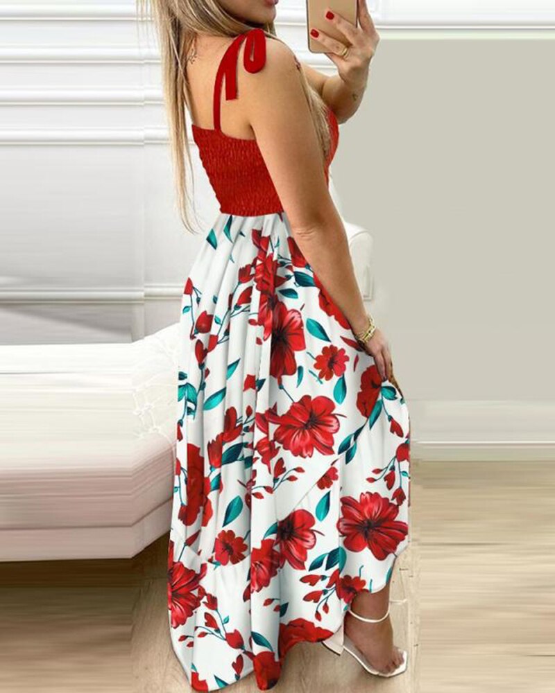 Spaghetti Strap Floral Dress