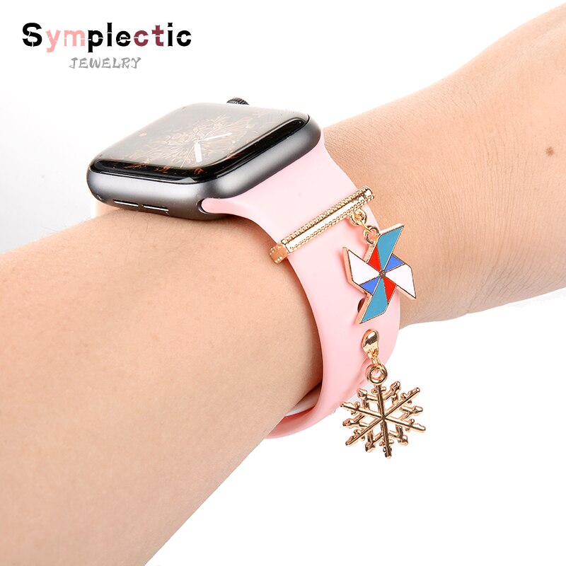 Rainbow Snowflake Smart Watch Charms