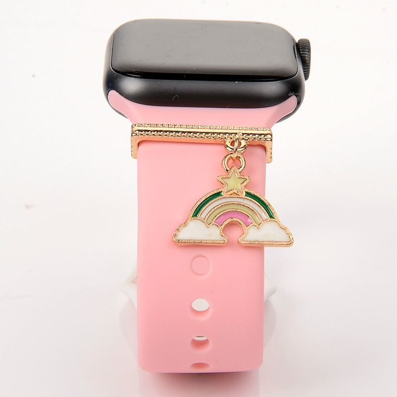 Rainbow Snowflake Smart Watch Charms