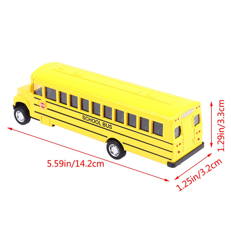 Mini School Bus Model Car Model Inertial Alloy
