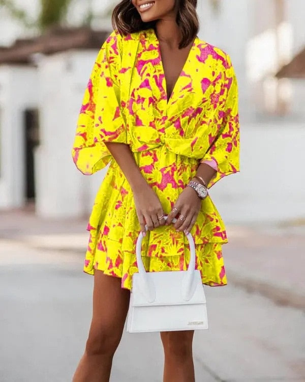 Casual V Neck Dress