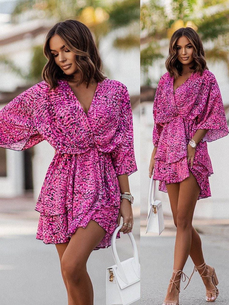 Casual V Neck Dress