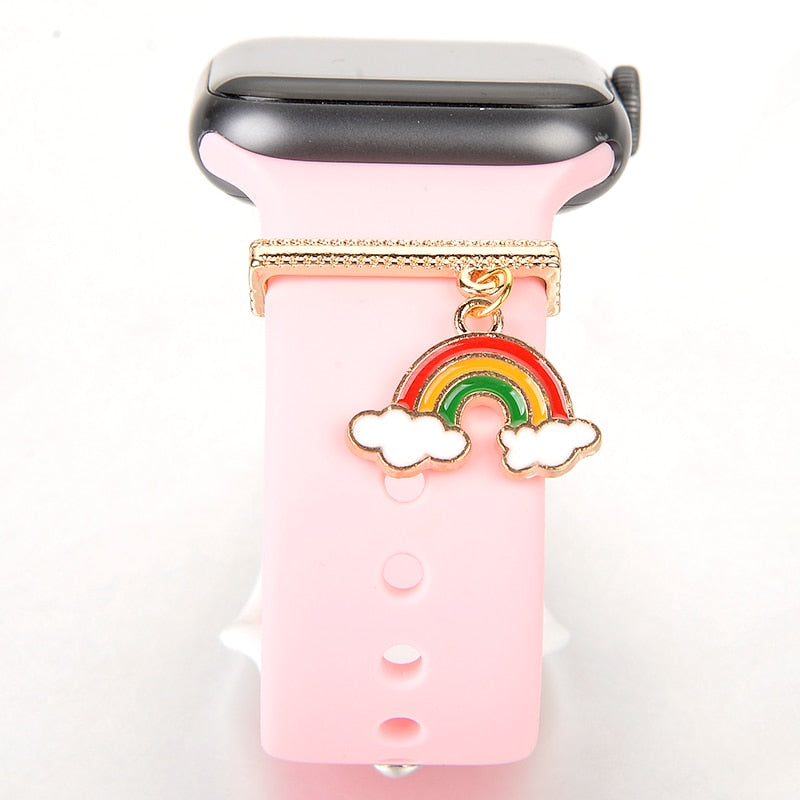 Rainbow Snowflake Smart Watch Charms