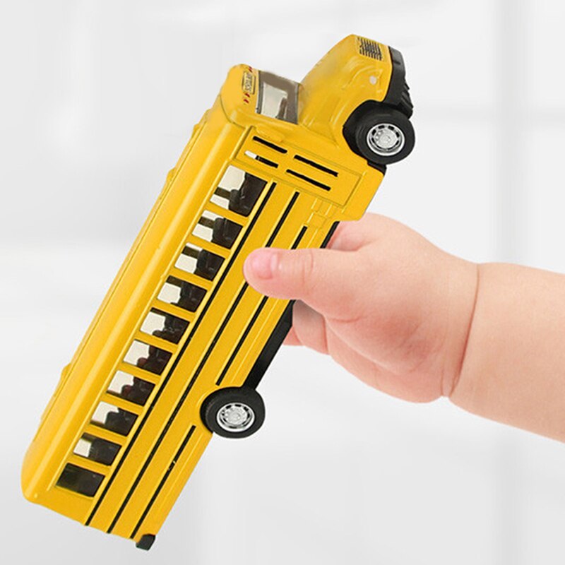 Mini School Bus Model Car Model Inertial Alloy