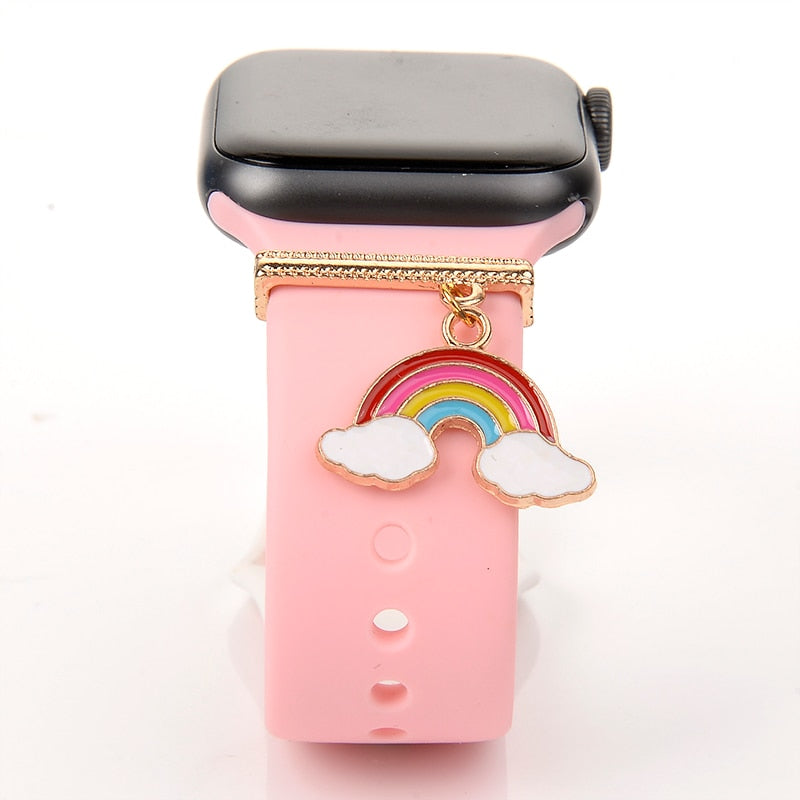 Rainbow Snowflake Smart Watch Charms