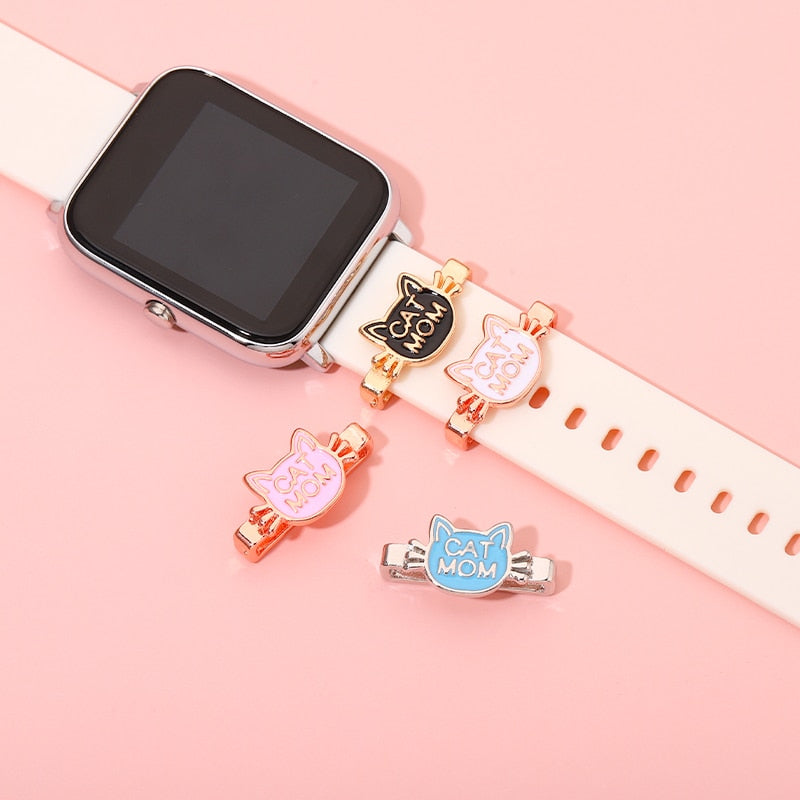 Cat Mom Cartoon Watchband Charms