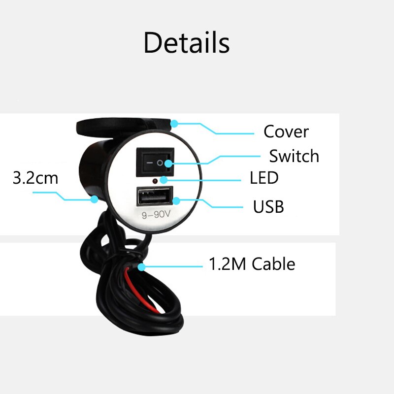 Motorcycle Handlebar USB Charger