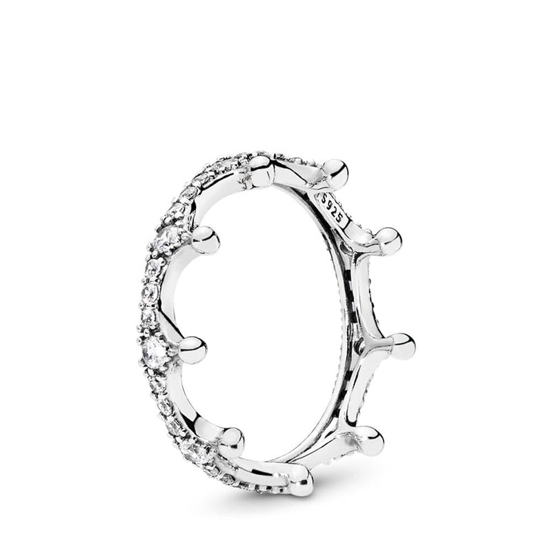 Tiara Crown Sparkling Rings