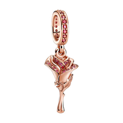 Rose Gold Crown Bracelet Charm