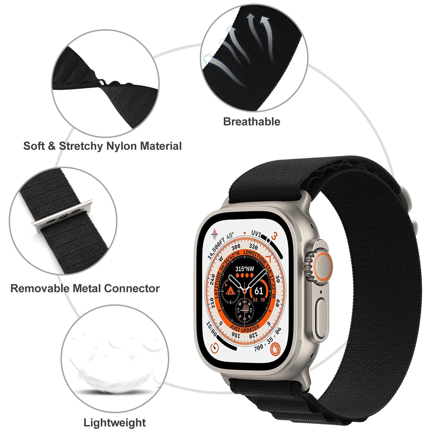 Nylon Smartwatch Strap For Apple Watch