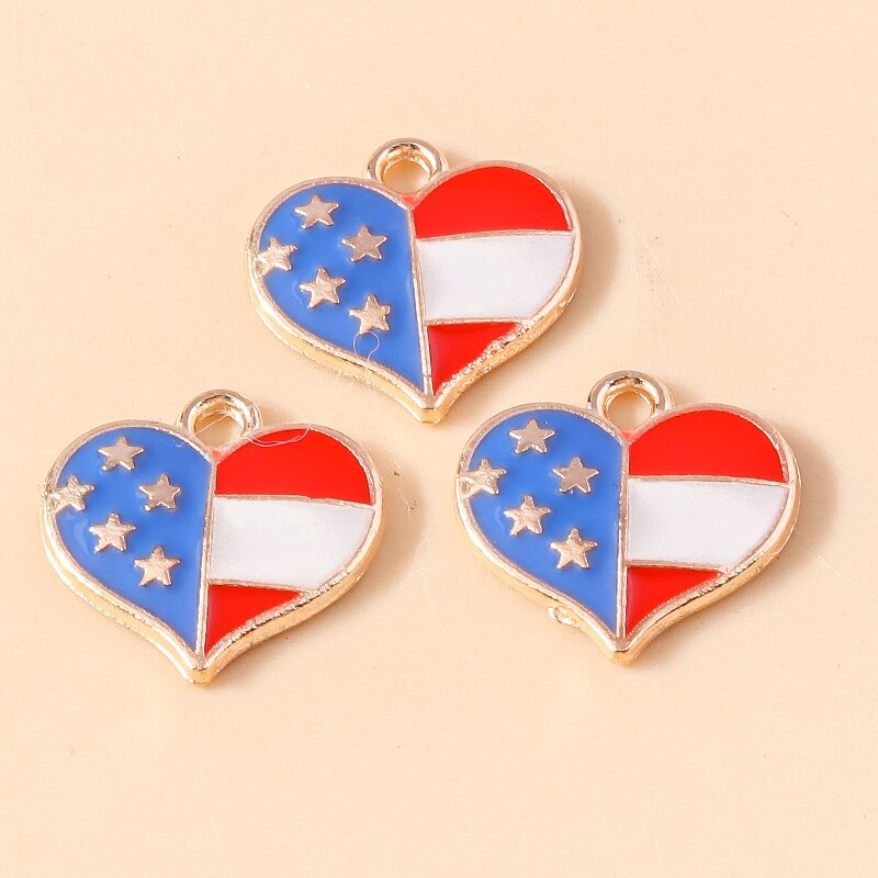 10pcs Charms American Love