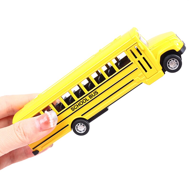 Mini School Bus Model Car Model Inertial Alloy