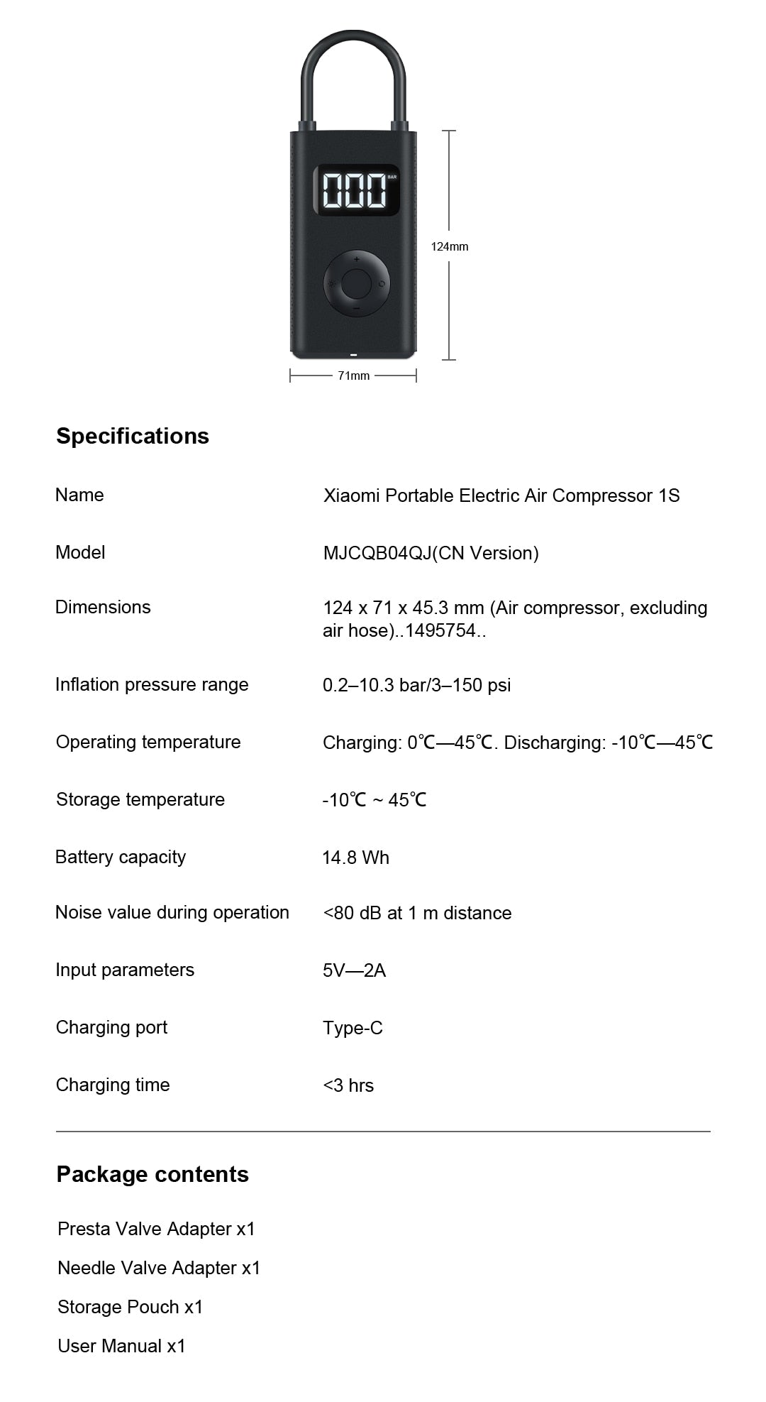 Xiaomi 1S Air Pump