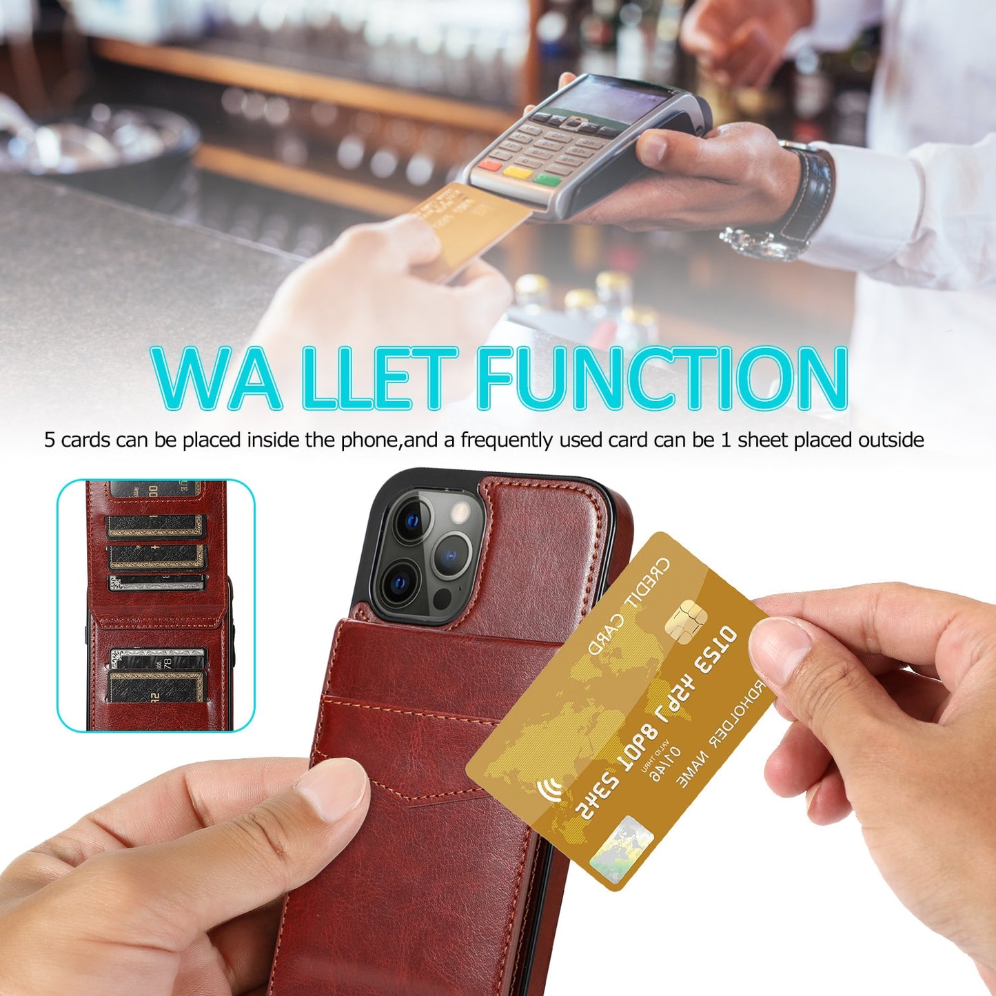 iPhone Case Plus Wallet with Credit Card Holder