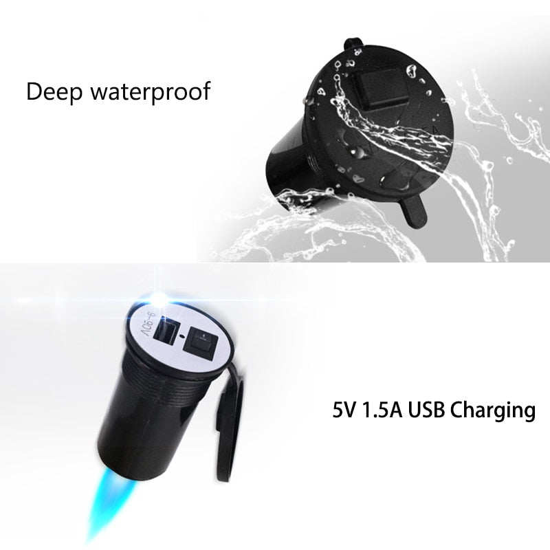 Motorcycle Handlebar USB Charger