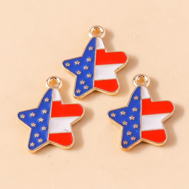 10pcs Charms American Love