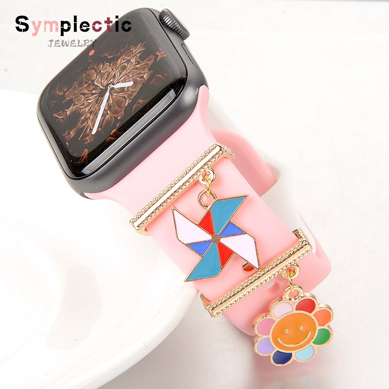 Rainbow Snowflake Smart Watch Charms