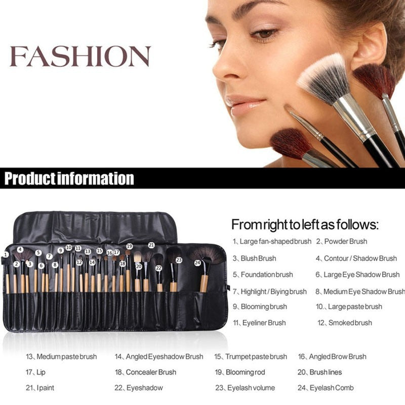 24pcs Makeup Brush Sets