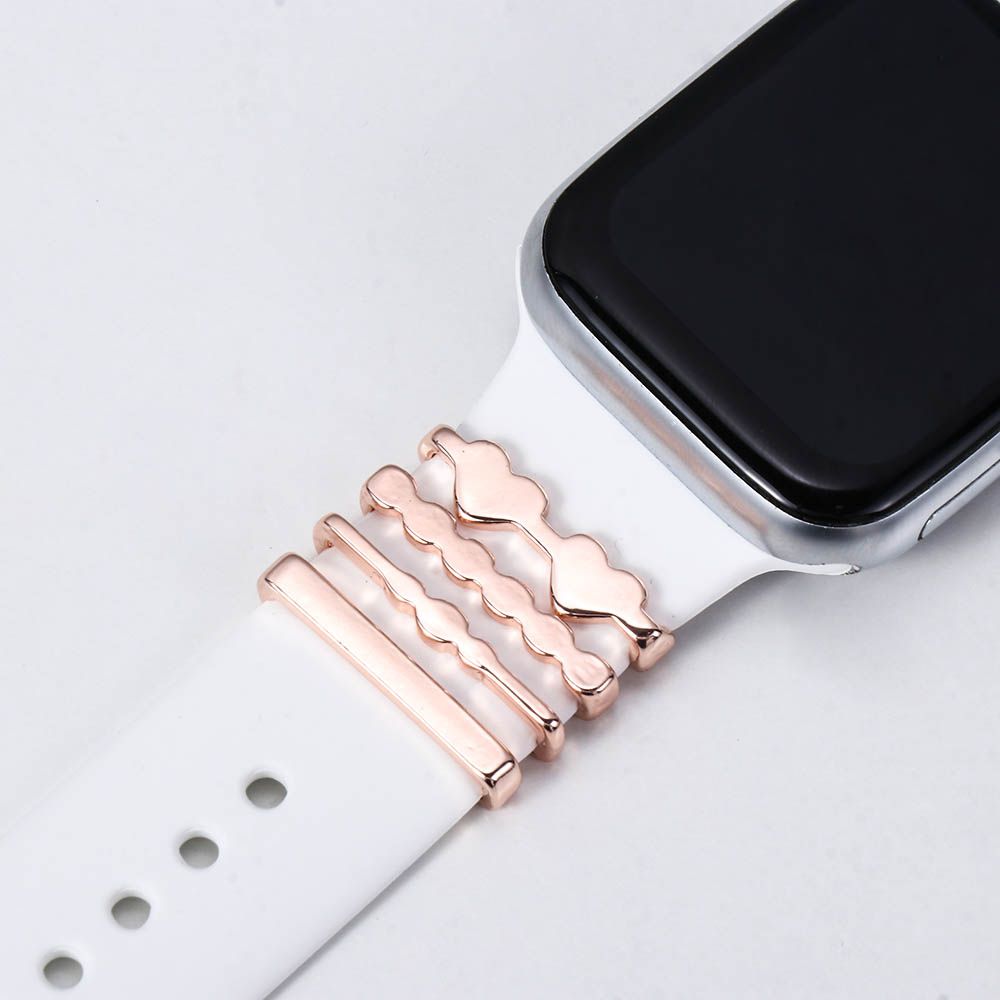 Ornamental Metal Charms Ring For Smart Watch Band