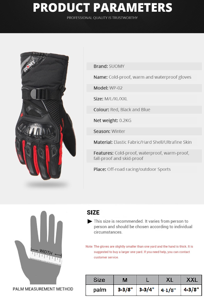 Waterproof Motorcycle Gloves